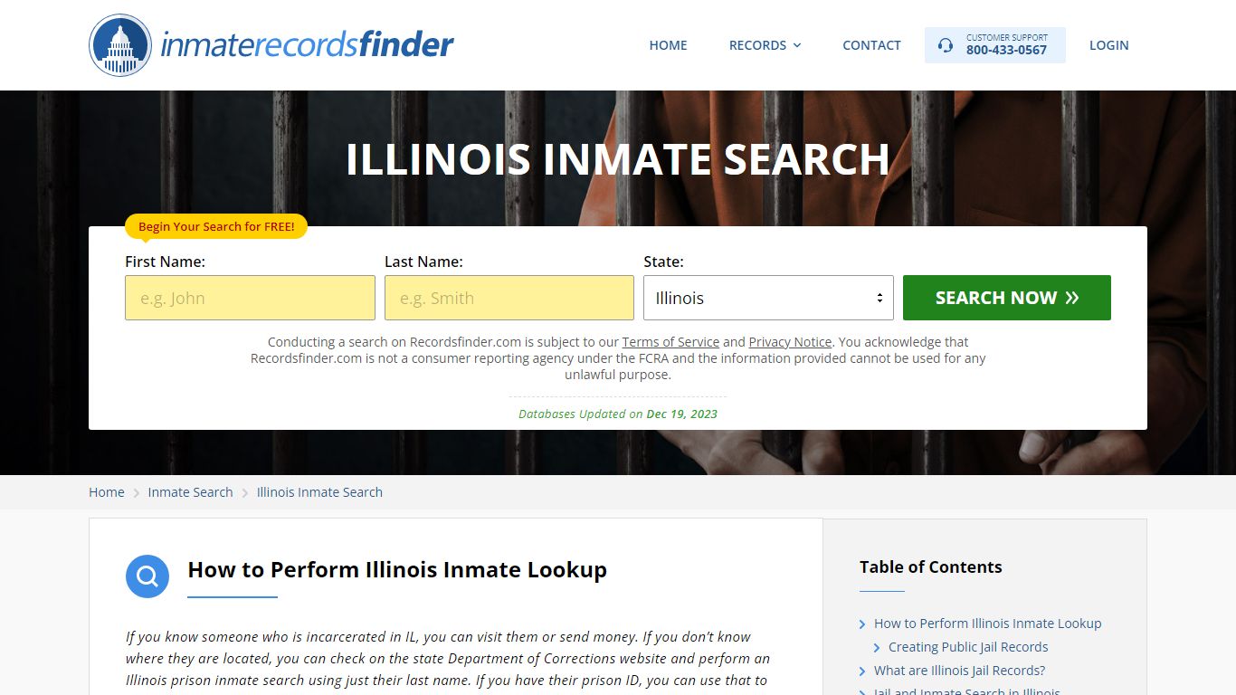 Illinois Inmate Search - Jail & Prison Records Online